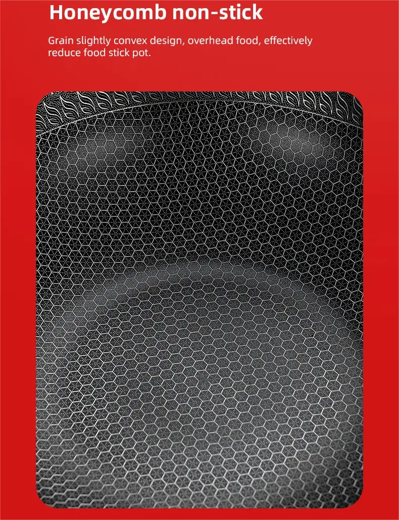 Non-stick tri ply stainless steel wok details (2)