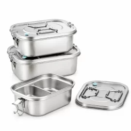 耐久性のあるステンレス鋼から作られた卸売弁当箱