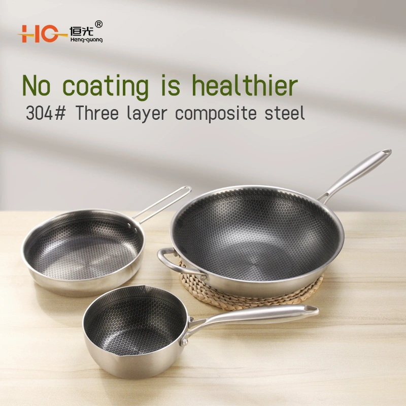 Wholesale Tri Ply Stainless Steel Non-Stick Cookware Set