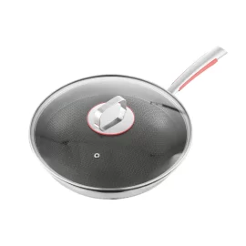 Wholesale Honeycomb Non-Stick Woks – With Tri Heat-resistant Comfort Handle