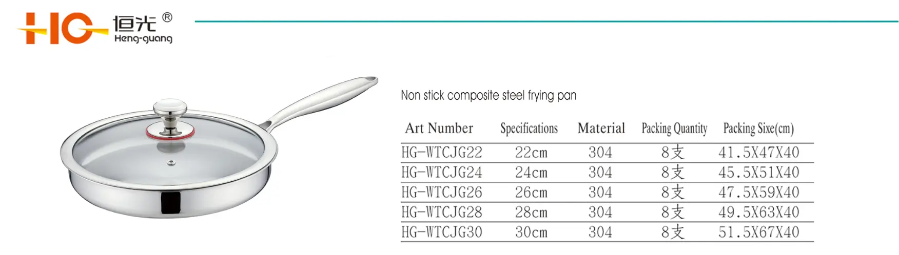 parameters of stainless steel frying pan