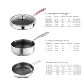 卸売非-スティック調理器具セット - ハニカムテクスチャと複合鋼底
