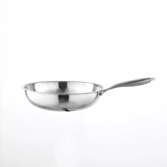 wholesale stainless steel hammered wok (3)