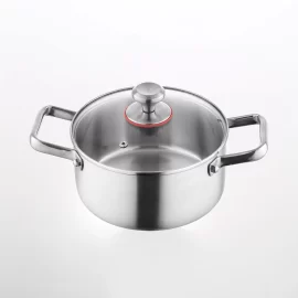 Wholesale Stainless Steel Stew Pots With Tempered Glass Lid – Multi-sizes & Stackable